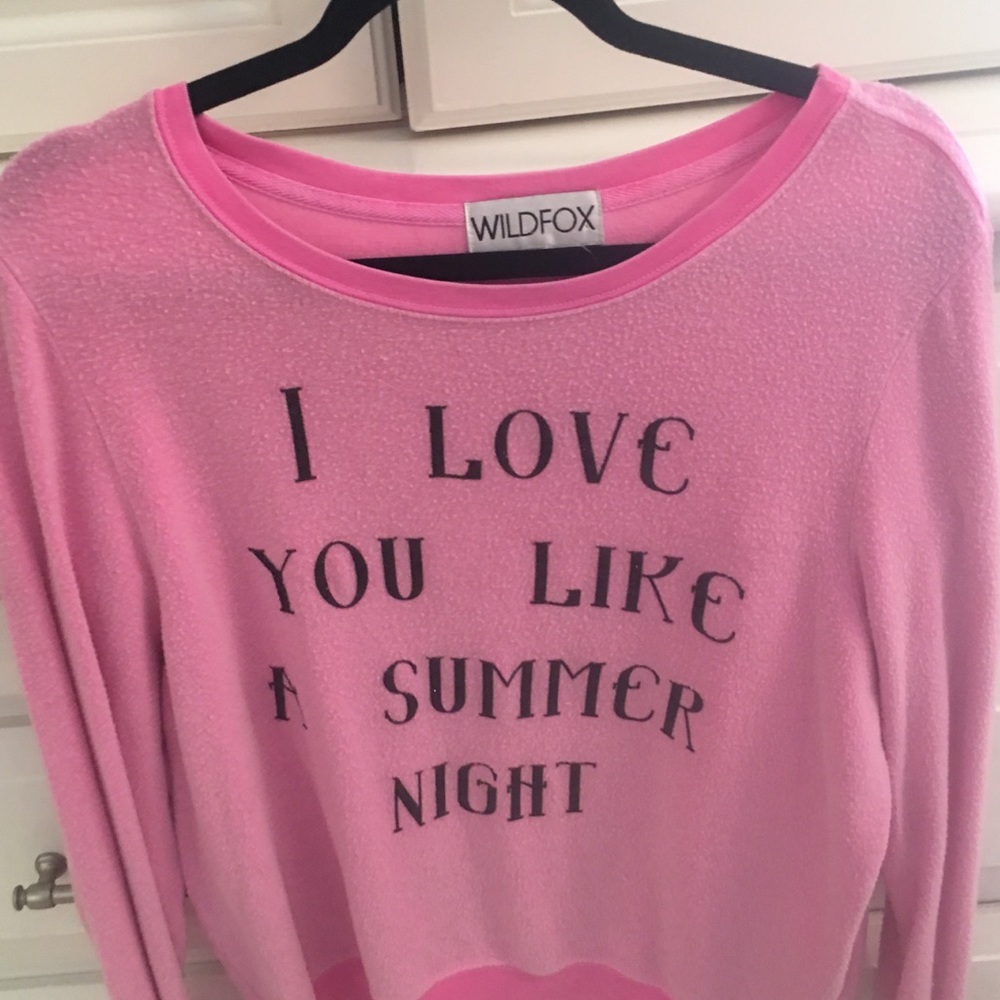 Wildfox pink sweatshirt romper